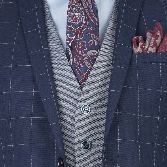 TWEEN Navy 3 pcs Suit - Picture 2 of 5